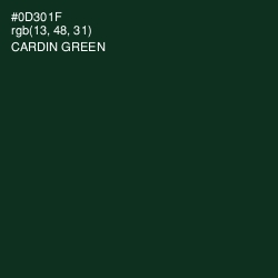#0D301F - Cardin Green Color Image